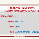 ÜNİVERSİTEMİZ 1. EĞİTİM KOMİSYONU TOPLANTISI GERÇEKLEŞTİRİLDİ.